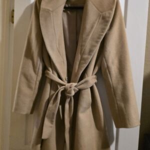 Women's Tan Belted Coat